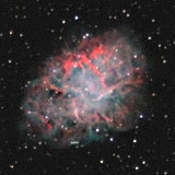 Messier 1 mit Asteroid