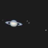 Saturn mit 5 Monden