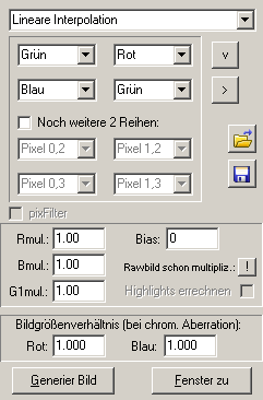 Dialog zur Farbinterpolation